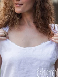 Linen Tank Top / White