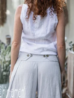 Linen Tank Top / White