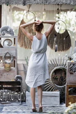 Linen Tunic Dress / Grey