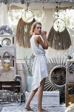 Linen Tunic Dress / Grey