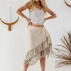 Linen Wrap Skirt / Cream
