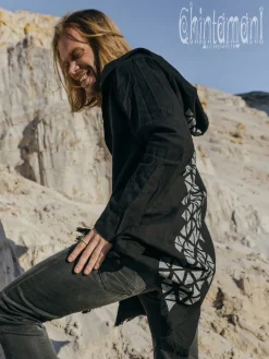 Long Hooded Shirt / Black