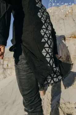 Long Hooded Shirt / Black