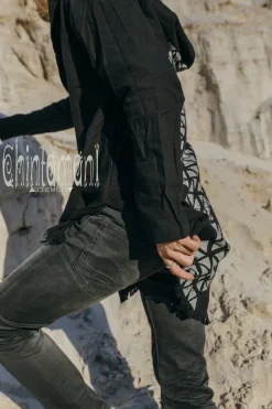 Long Hooded Shirt / Black