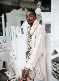 Long Hooded Shirt / Light Gray