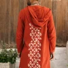 Long Hooded Shirt / Red Ochre
