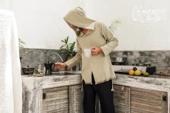 Long Hooded Shirt / Sage