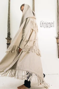 Long Linen & Silk Coat / Gray