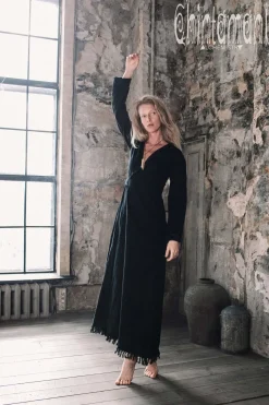 Maxi Kimono Dress / Black