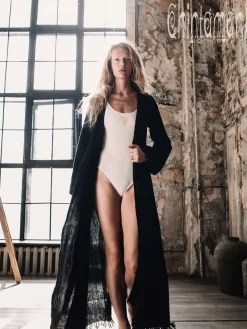 Maxi Kimono Dress / Black