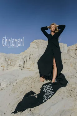 Maxi Kimono Dress / Black