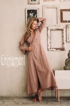 Maxi Kimono Dress / Dusty Rose