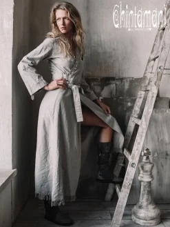 Maxi Kimono Dress / Grey