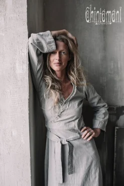 Maxi Kimono Dress / Grey