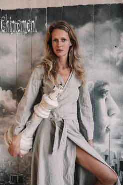 Maxi Kimono Dress / Grey