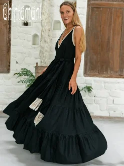 Maxi Tiered Dress / Black