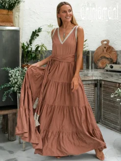 Maxi Tiered Dress / Dusty Pink