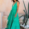 Maxi Tiered Dress / Green