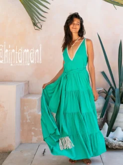 Maxi Tiered Dress / Green