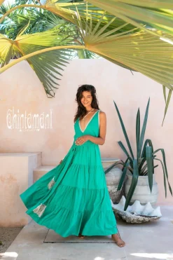 Maxi Tiered Dress / Green