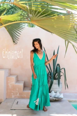 Maxi Tiered Dress / Green