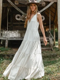 Maxi Tiered Dress / Off White