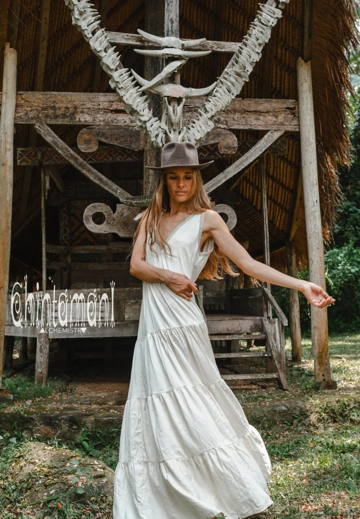 Maxi Tiered Dress / Off White