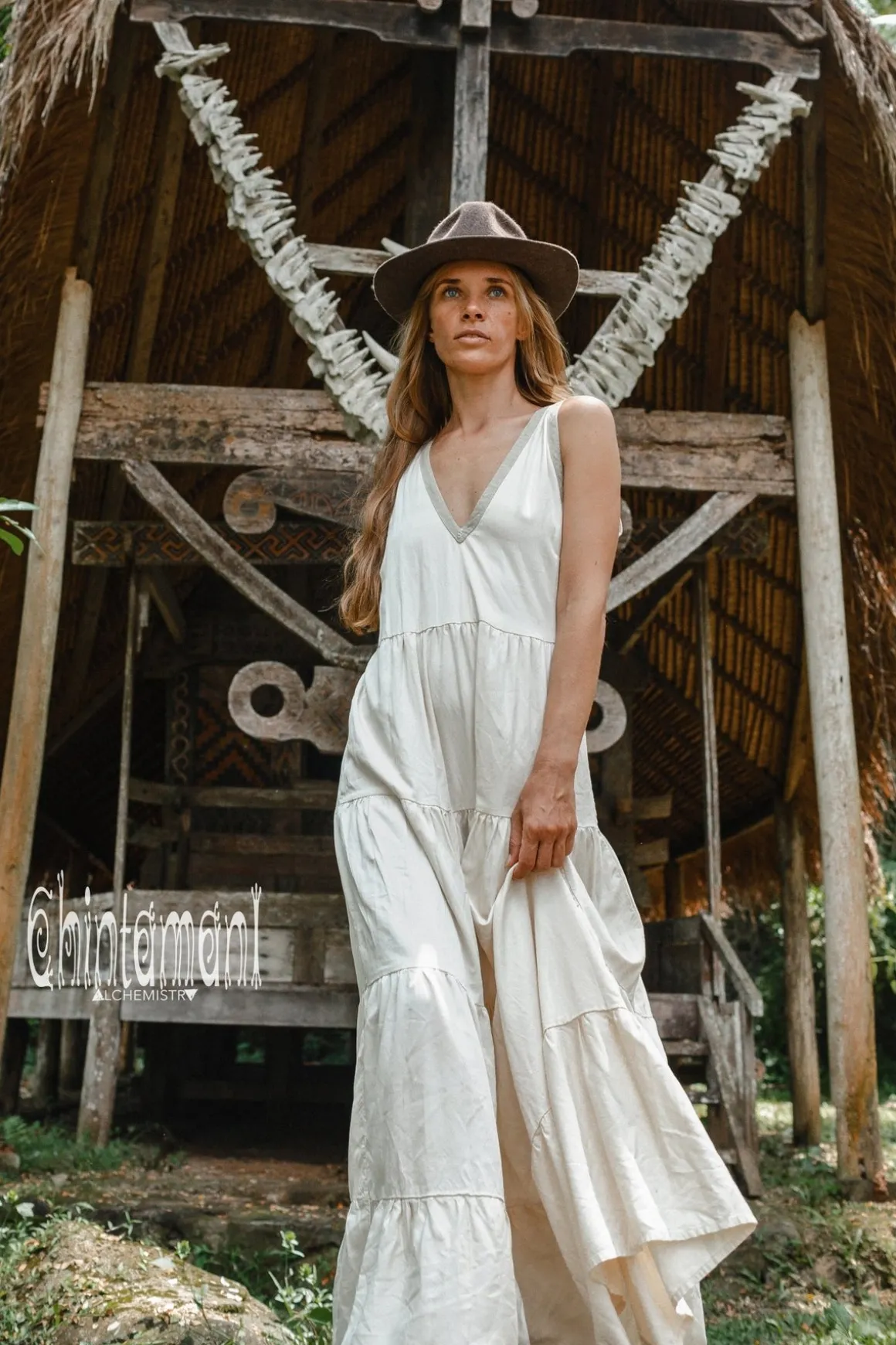 Maxi Tiered Dress / Off White