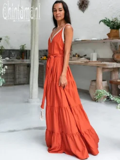 Maxi Tiered Dress / Red Ochre