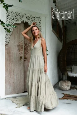 Maxi Tiered Dress / Sage Green