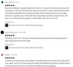 Men's Linen Kimono / Black