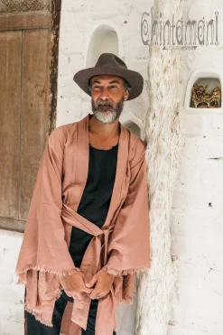 Men's Linen Kimono / Dusty Pink