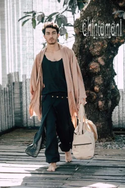 Men's Linen Kimono / Dusty Pink