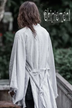 Men's Linen Kimono / Grey