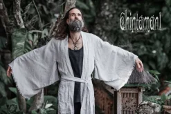 Men's Linen Kimono / Grey