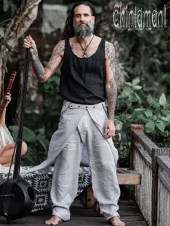 Men's Skirt Pants SET / Grey