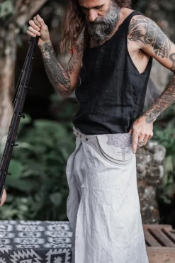 Men's Skirt Pants SET / Grey