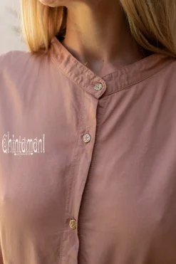 Mini Shirt Dress / Dusty Pink