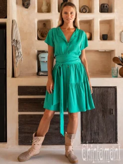 Mini Shirt Dress / Green