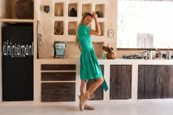 Mini Shirt Dress / Green