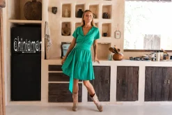 Mini Shirt Dress / Green