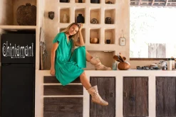 Mini Shirt Dress / Green