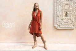 Mini Tunic Dress / Red Ochre
