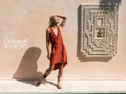 Mini Tunic Dress / Red Ochre