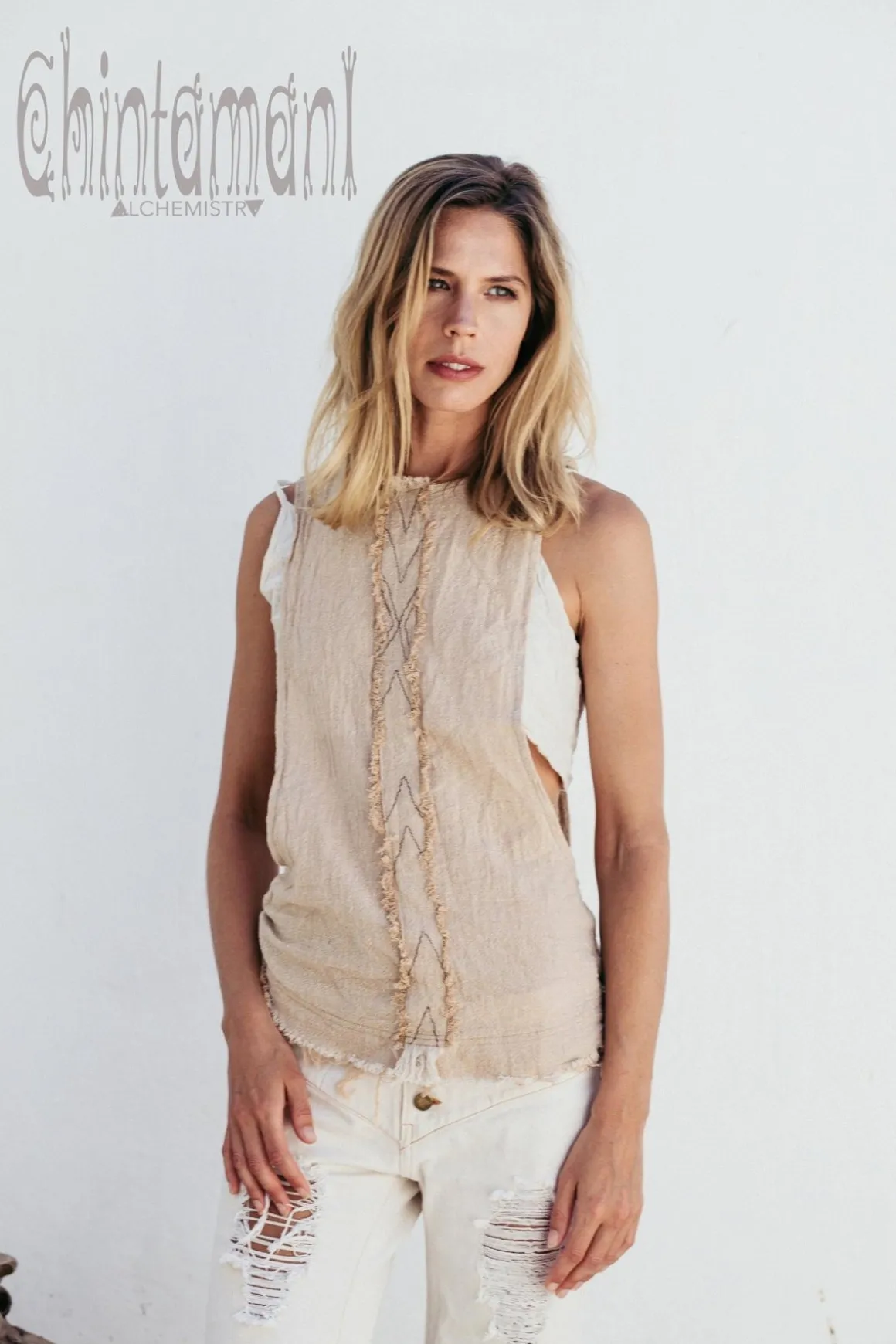 Open Sides Top / Beige