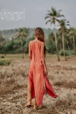 Organic Corner Dress / Coral Rose