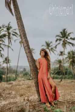 Organic Corner Dress / Coral Rose