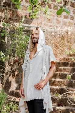 Organic Hooded Shirt / Gray