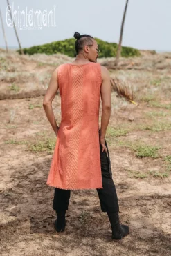 Organic Long Top / Salmon Red