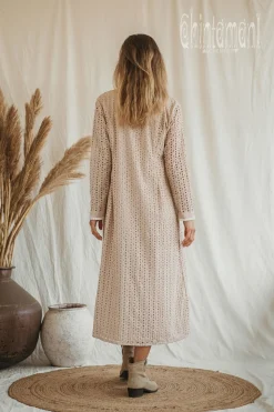 Organic Midi Dress / Beige